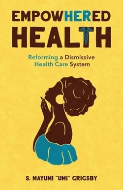 An illustration of an African American woman beneath the title 'empowhered health', where the letters 'her' in the first word are emphasized.