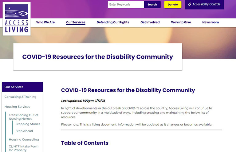 COVID-19 Resources for the Disability Community