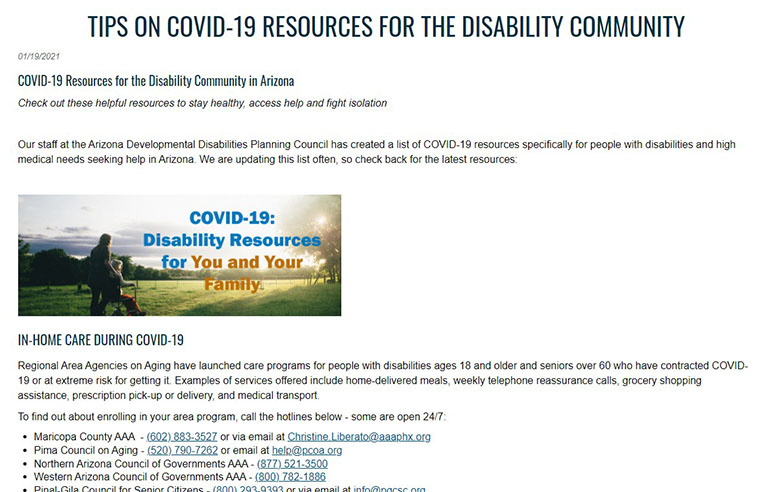 Covid-19 information guide for parents raising a child with a disability