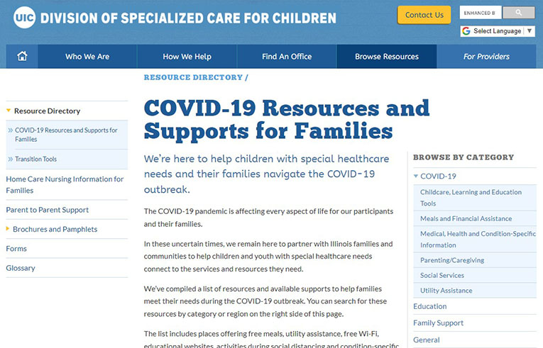 covid-19 resources and supports for families.
