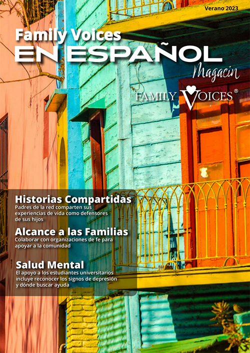 Cover image of the En Espanol Magazine issue, with a colorful tropical row of houses.
