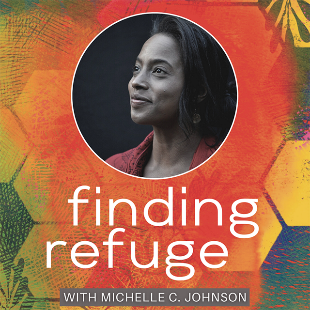 Finding refuge podcast cover art.
