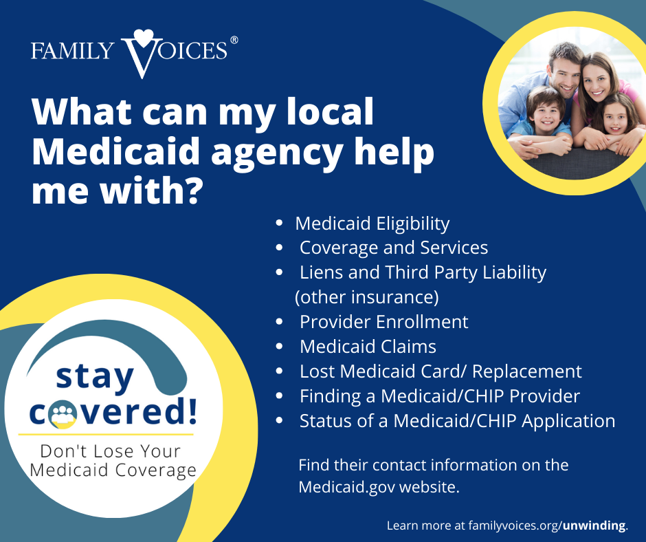 What can my local Medicaid agency help me with? Infographic.