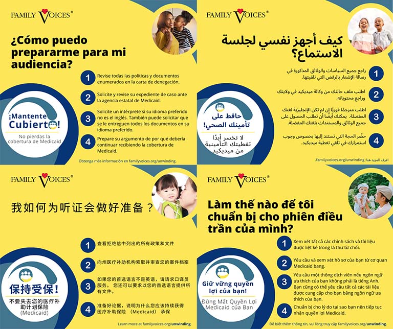 A preview showing the Hearing Information infographic is available in multiple languages.