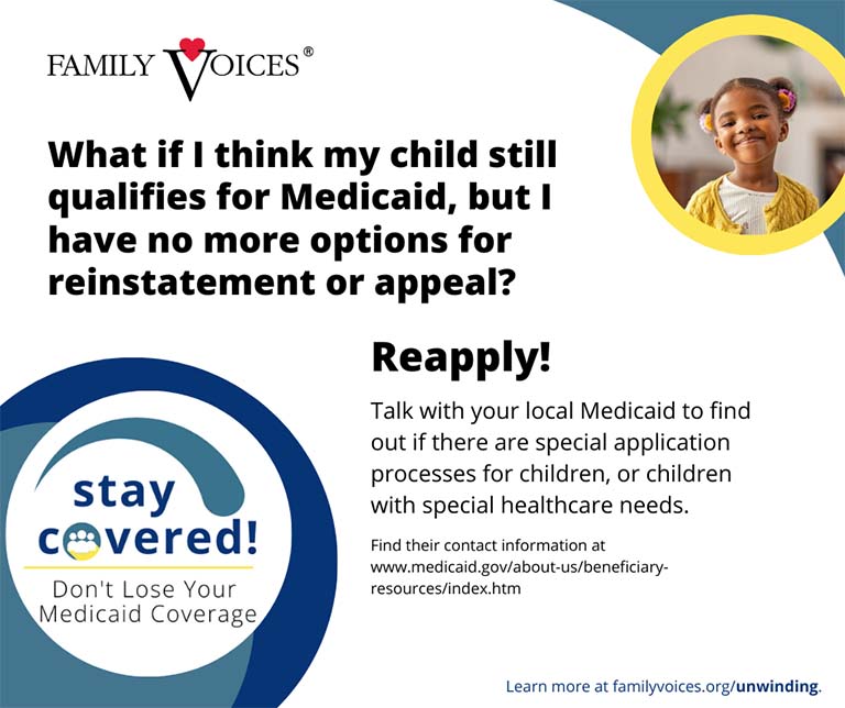 Infographic about how to reapply for Medicaid.