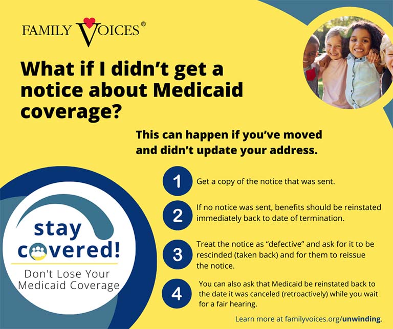 What if I didn't get a notice about Medicaid coverage? Infographic.