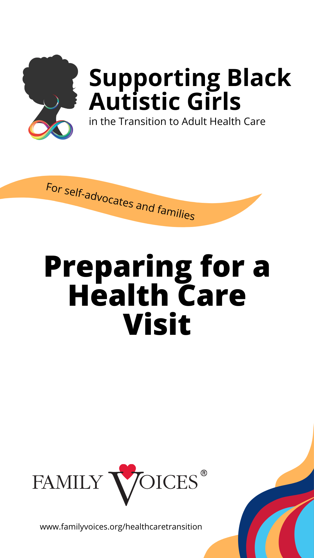 Cover page with a collage of profiles of youth, for the info brief about meeting the health care transition needs of youth with intellectual and developmental disabilities in the juvenile justice system.