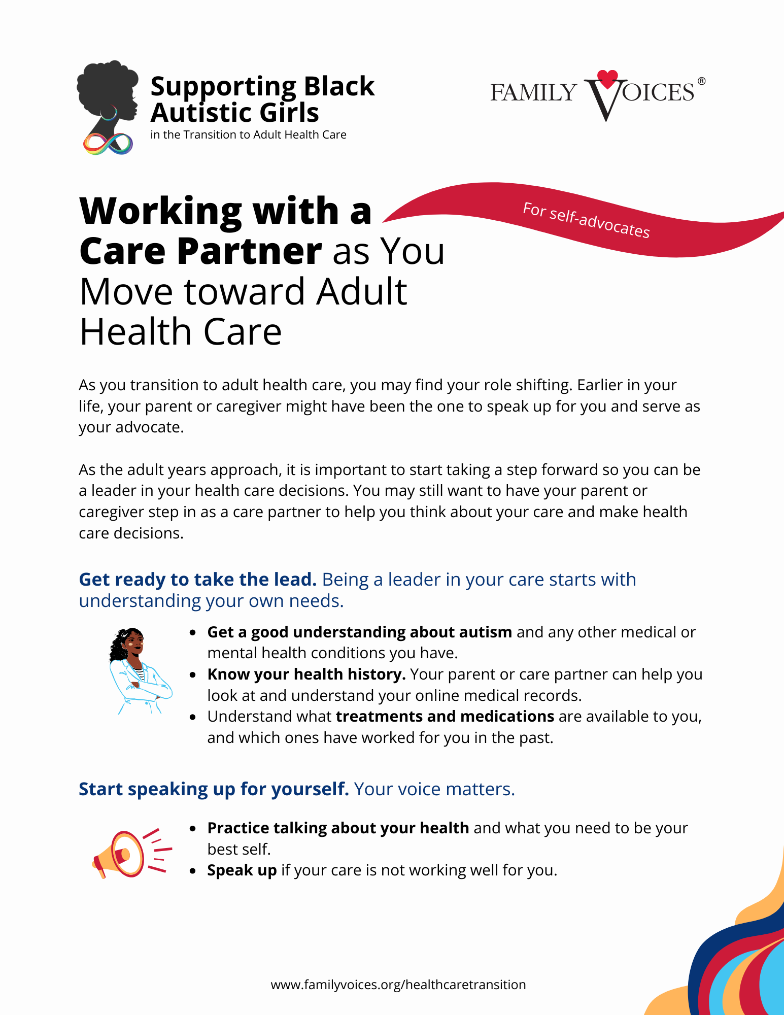 Flyer for National Center for Transition to Adult Health Care for Youth with Disabilities