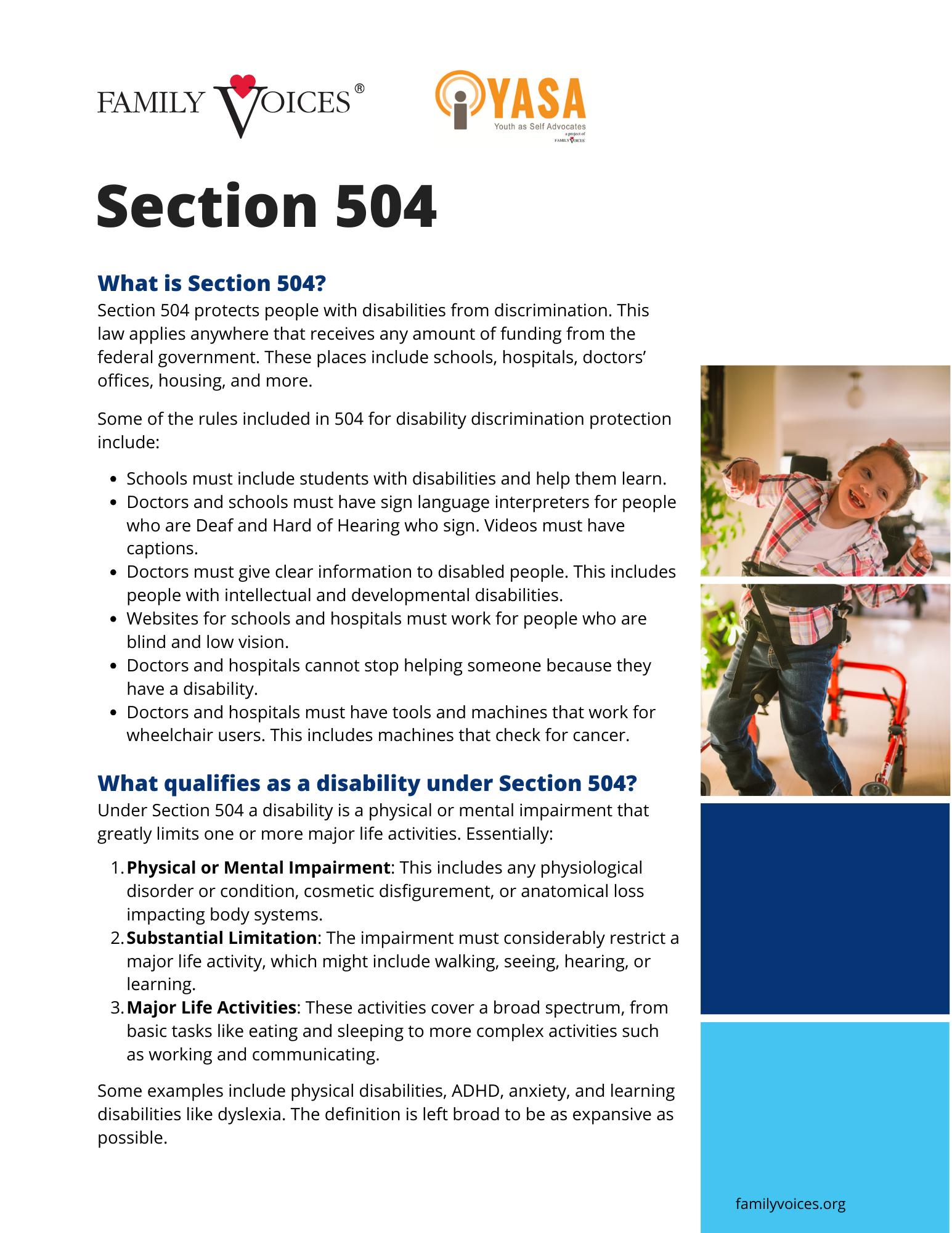 Section 504 Information Sheet