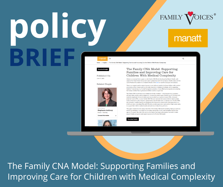 Policy Brief: The Family CNA Model: Supporting Families and Improving Care for Children with Medical Complexity